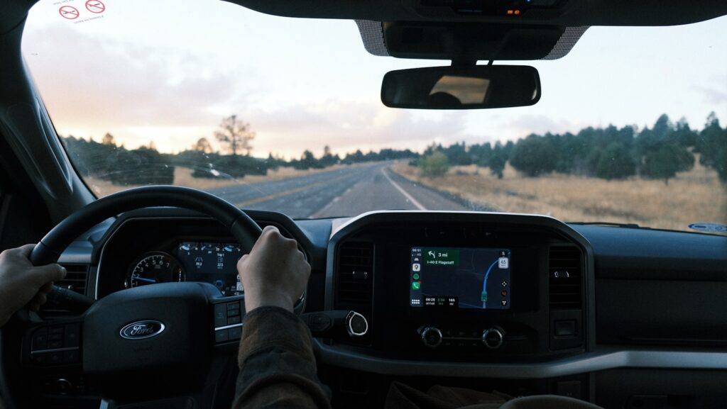 a person driving a ford f150